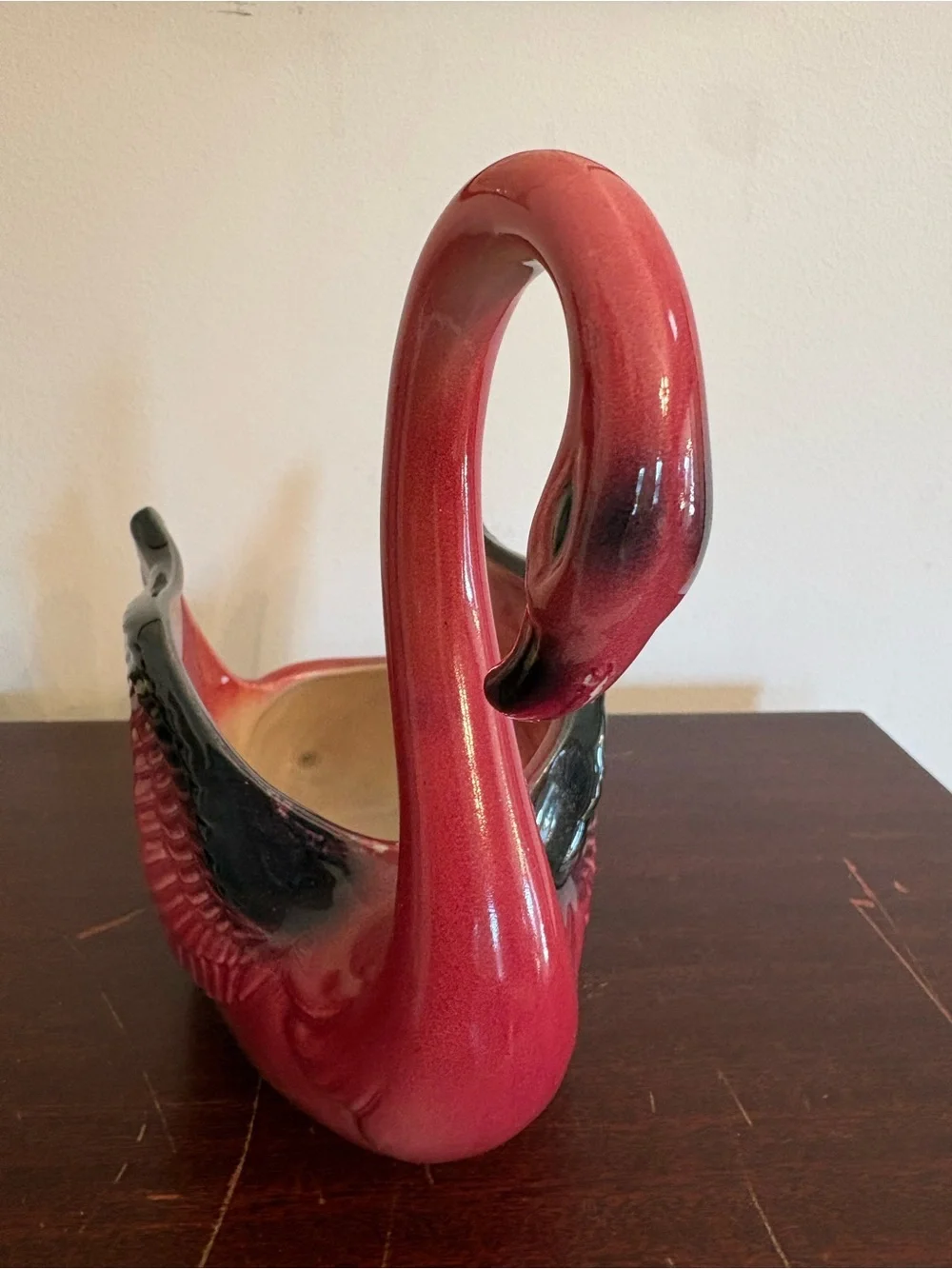 Vintage MCM Pink Flamingo /Swan planter by Maddux of California - ceramic
